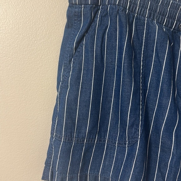 J. Crew Women's 3" Seaside Pull-on Shorts Indigo Stripe Sz Large Coastal Preppy - Picture 8 of 11